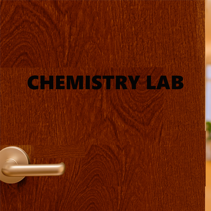Smeeps Chemistry Lab Sticker – 33.5 cm Waterproof Vinyl Label | Bold Black Text | Science Laboratory Door Sign
