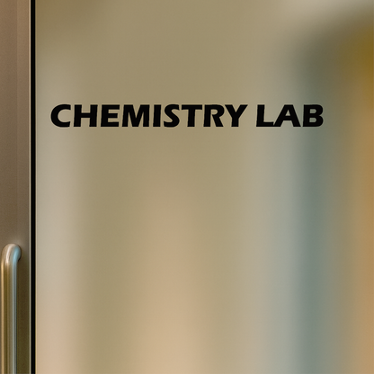 Smeeps Chemistry Lab Door Sticker – 35.8 cm Waterproof Vinyl Label for School & College Labs | Bold Safety Signage