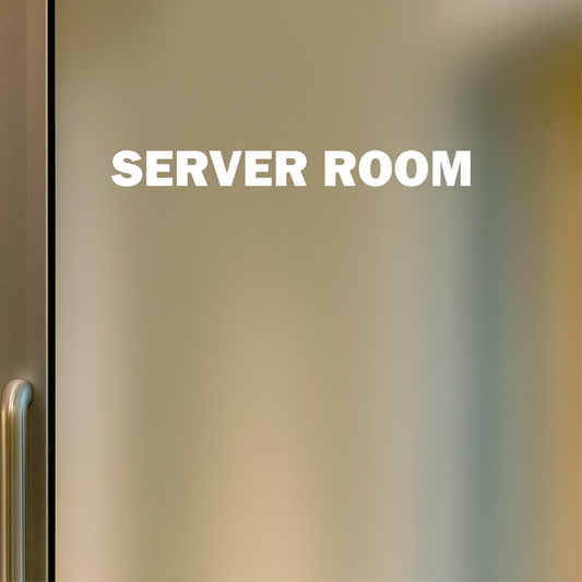 Smeeps SERVER ROOM Door Sticker – 15 x 1.5 cm Office Vinyl Label | White Text | Waterproof & Durable Room Identification Sticker