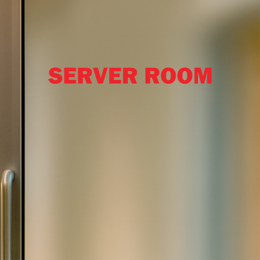 Smeeps Server Room Door Sticker – 15 x 1.5 cm Vinyl Label | Professional Office Signage | Waterproof & Durable Door Decal