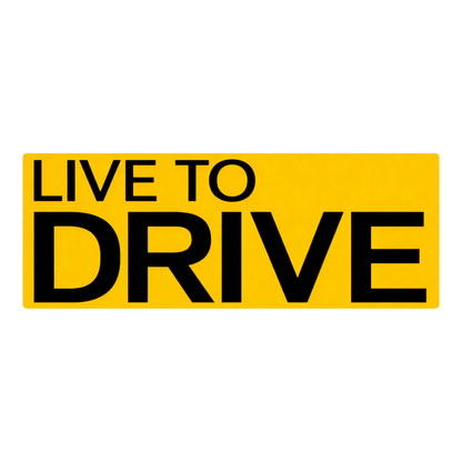 Smeeps Live To Drive Sticker – 14 × 5.08 cm (5.5 × 2 Inch) Premium Vinyl Decal | Bold Motivational Bike Quote Design | Waterproof UV Resistant Wash Proof | Pack of 1
