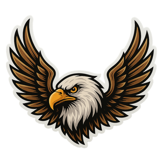 Smeeps Eagle Wings Car Sticker – Fierce Spread Design – 10.16 x 12.7 cm | Premium Vinyl Decal for Cars