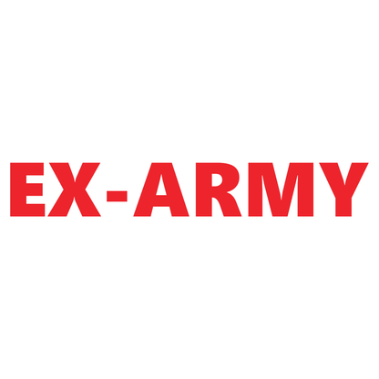 Smeeps EX-ARMY Sticker – 20.26 x 3 cm Bold Vinyl Decal | Red Military Veteran Car Back Glass Sticker | Waterproof & UV-Resistant