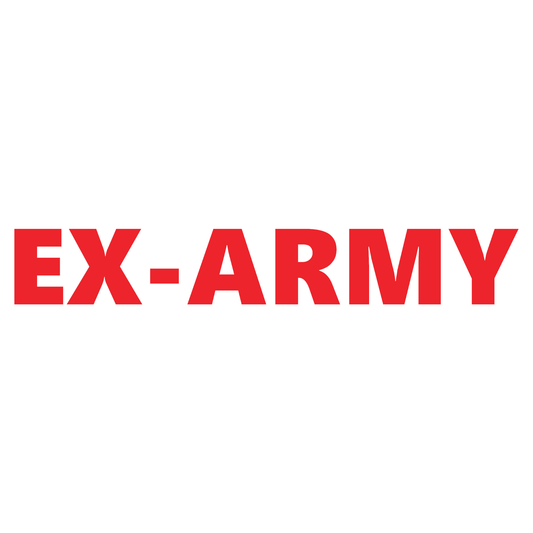 Smeeps EX-ARMY Sticker – 20.26 x 3 cm Bold Vinyl Decal | Red Military Veteran Car Back Glass Sticker | Waterproof & UV-Resistant