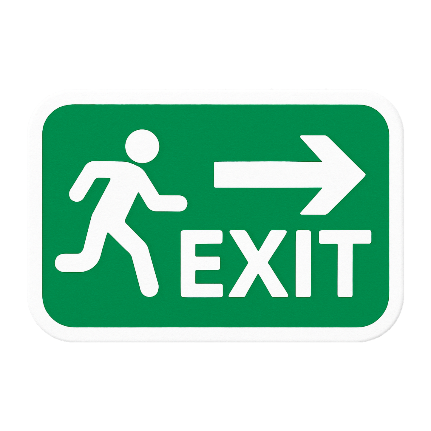 Smeeps Exit Right Arrow Sticker – 12.7 x 19.05 cm Emergency Direction Sign | Green Safety Decal | Waterproof & Durable Vinyl