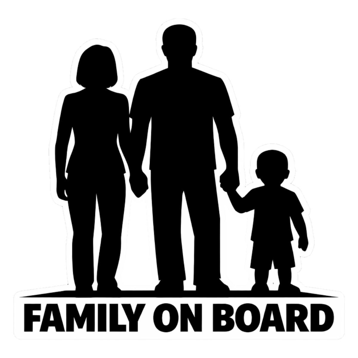 Smeeps Family On Board Vinyl Sticker – 15.24 × 10.16 cm (6 × 4 Inch) Waterproof Car Sticker for Family Cars, SUVs & Rear Windshield | UV Resistant | Wash Proof | Pack of 1