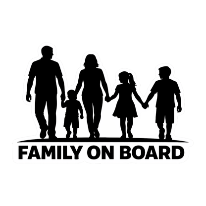 Smeeps Family On Board Vinyl Sticker – 15.24 × 10.16 cm (6 × 4 Inch) Waterproof Car Sticker for Rear Windshield, SUV & Family Cars | UV Resistant | Wash Proof | Pack of 1