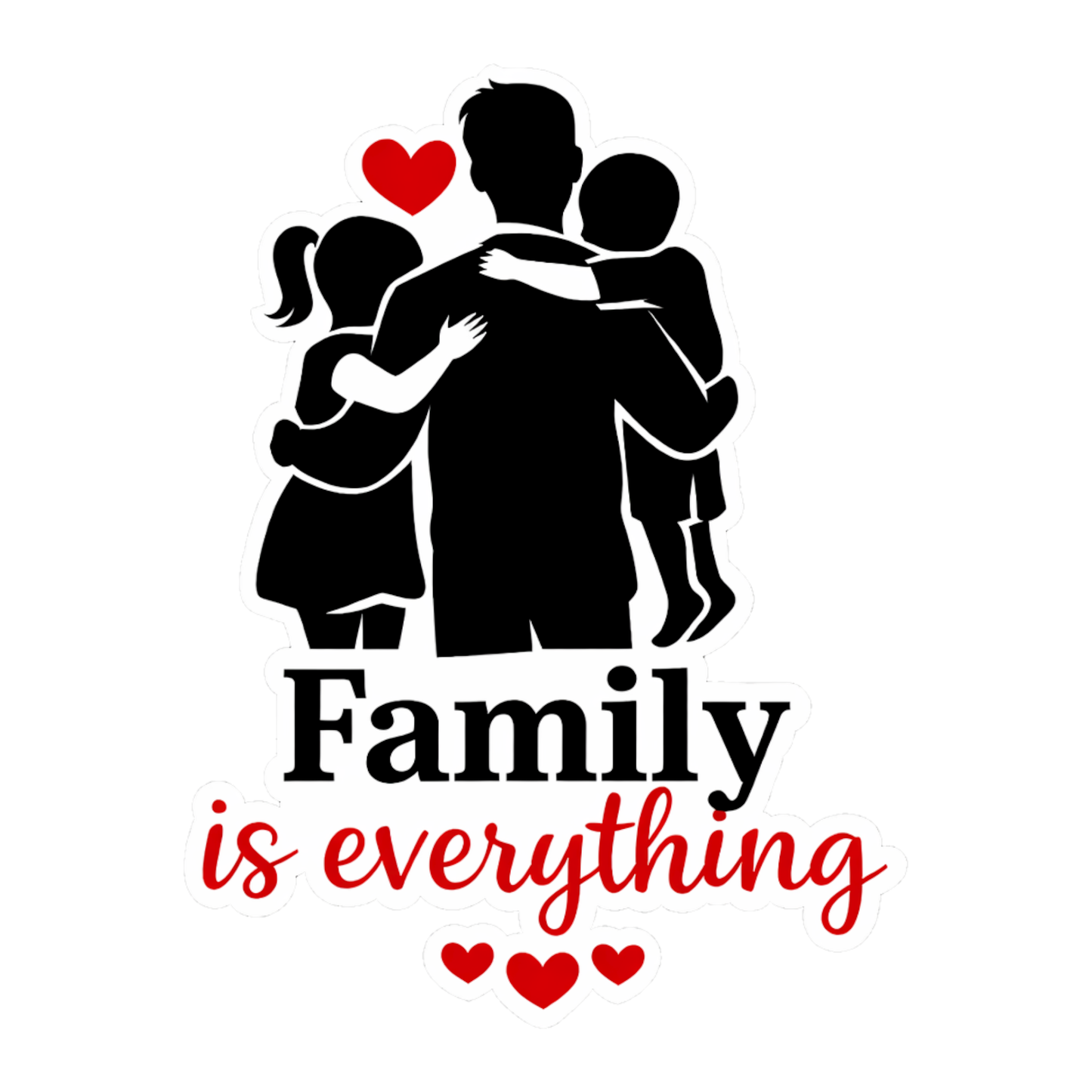 Smeeps Family Is Everything Vinyl Sticker – 11.43 × 8.39 cm (4.5 × 3.3 Inch) Waterproof Family Quote Decal | Car & Bike Sticker | UV Resistant Wash Proof | Pack of 1