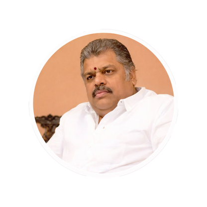 Smeeps G.K. Vasan Portrait Round Sticker – 10.16 cm (4 Inch) Car & Bike Vinyl Decal | Waterproof UV Resistant Political Sticker