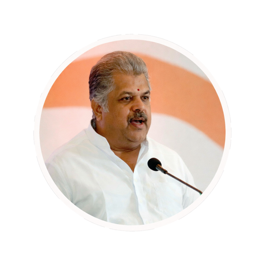 Smeeps G.K. Vasan Speech Portrait Round Sticker – 10.16 cm (4 Inch) Car & Bike Vinyl Decal | Waterproof UV Resistant Political Sticker