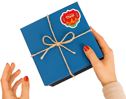 Smeeps Happy Diwali Sticker – 8.13 x 8.89 cm Decorative Lantern & Diya Festive Vinyl Decal | Waterproof & UV-Resistant Deepavali Sticker for Gifts & Decorations