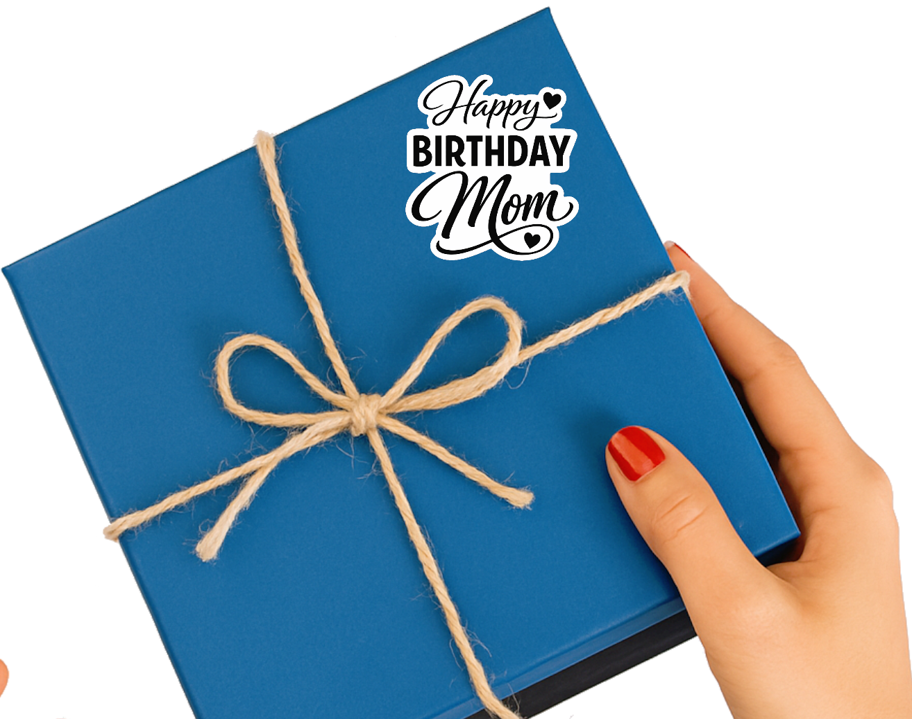 Smeeps Happy Birthday Mom Sticker – 10.16 × 9.40 cm (4 × 3.7 Inch) Waterproof Vinyl Die-Cut Birthday Sticker for Mother Gift Wrapping, Scrapbook, Greeting Cards & Party Decoration | Pack of 1