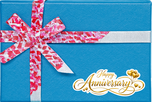 Smeeps Happy Anniversary Gold Sticker – 10.16 × 3.81 cm (4 × 1.5 Inch) Premium Golden Anniversary Vinyl Die-Cut Sticker for Wedding Anniversary Gifts, Gift Boxes, Scrapbooks & DIY Decorations | Waterproof UV Resistant | Pack of 1