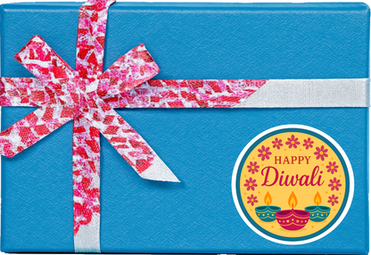 Smeeps Happy Diwali Sticker – 10.16 x 10.16 cm Round Floral & Diya Design | Festive Deepavali Décor Decal | Waterproof & UV-Resistant Vinyl