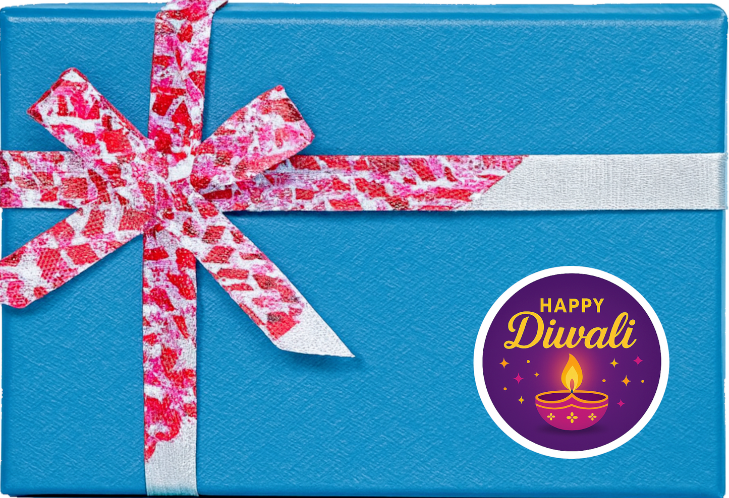 Smeeps Happy Diwali Sticker – 7.62 cm Round Festival Diya Design | Gift Packaging Label | Waterproof & Durable Vinyl