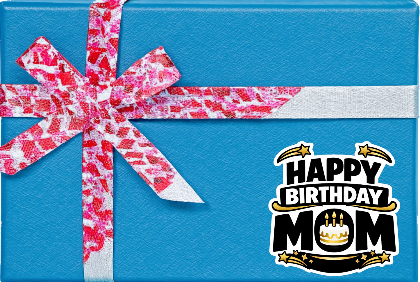 Smeeps Happy Birthday Mom Sticker – 10.16 × 10.16 cm (4 × 4 Inch) Waterproof Vinyl Die-Cut Birthday Sticker for Mother Gift Wrapping, Cake Box Decoration & Party Supplies | Pack of 1
