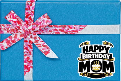 Smeeps Happy Birthday Mom Sticker – 10.16 × 10.16 cm (4 × 4 Inch) Waterproof Vinyl Die-Cut Birthday Sticker for Mother Gift Wrapping, Cake Box Decoration & Party Supplies | Pack of 1