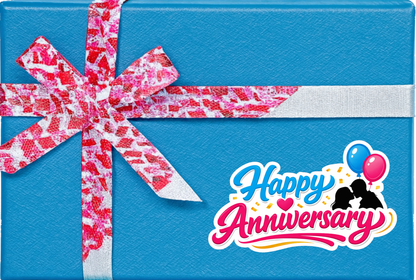 Smeeps Happy Anniversary Sticker – 10.16 × 5.85 cm (4 × 2.3 Inch) Waterproof Vinyl Die-Cut Anniversary Celebration Sticker for Gift Wrapping, Couple Gifts, Scrapbooks & Party Decorations | Pack of 1
