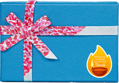 Smeeps Happy & Prosperous Diwali Sticker – 8.89 x 6.86 cm Flame Shape Diya Festive Vinyl Decal | Waterproof & UV-Resistant | Ideal for Gifts & Decorations