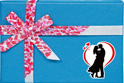 Smeeps Romantic Couple Hug Silhouette Sticker – 10.16 × 8.89 cm (4 × 3.5 Inch) Premium Vinyl Decal | Love Heart Embrace Design | Waterproof UV Resistant Wash Proof