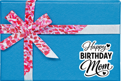 Smeeps Happy Birthday Mom Sticker – 10.16 × 9.40 cm (4 × 3.7 Inch) Waterproof Vinyl Die-Cut Birthday Sticker for Mother Gift Wrapping, Scrapbook, Greeting Cards & Party Decoration | Pack of 1