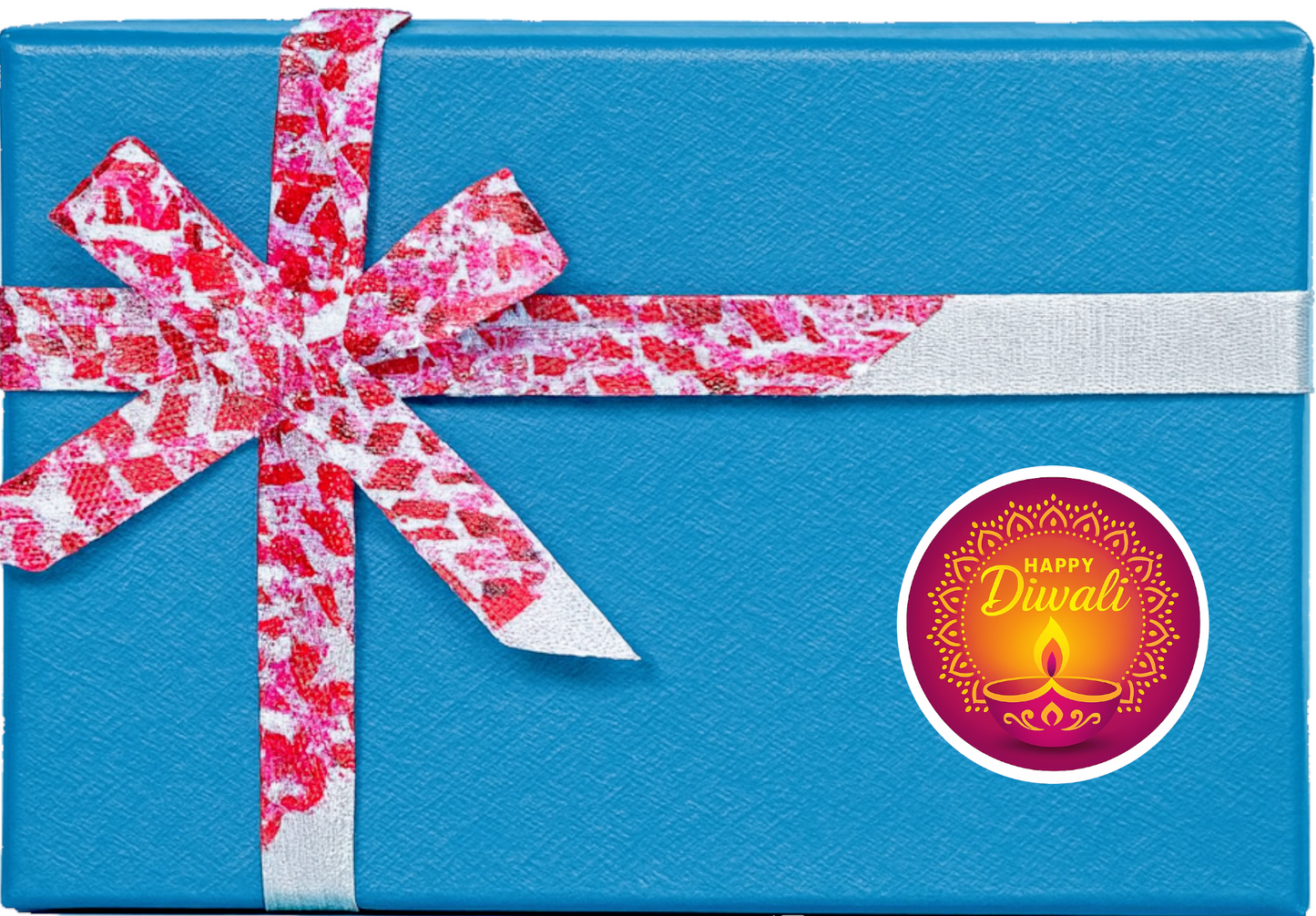 Smeeps Happy Diwali Sticker – 7.62 x 7.62 cm Mandala & Single Diya Design | Festive Deepavali Décor Decal | Waterproof & UV-Resistant Vinyl