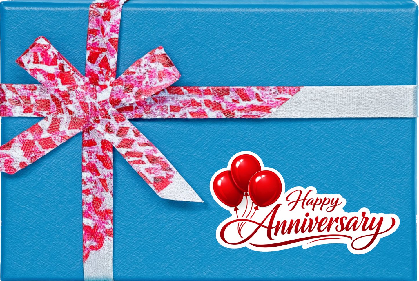 Smeeps Happy Anniversary Sticker – 10.16 × 5.34 cm (4 × 2.1 Inch) Waterproof Vinyl Die-Cut Anniversary Celebration Sticker for Gift Boxes, Wedding Anniversary Gifts, Scrapbooks & Decoration | Pack of 1