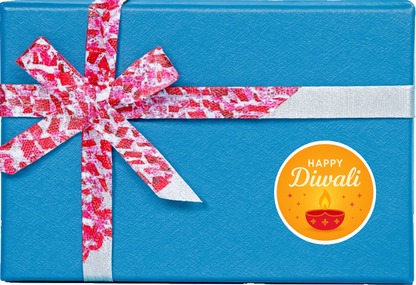 Smeeps Happy Diwali Sticker – 7.62 cm Round Festival Diya Design | Vibrant Orange Theme | Waterproof & Durable Vinyl Decorative Decal