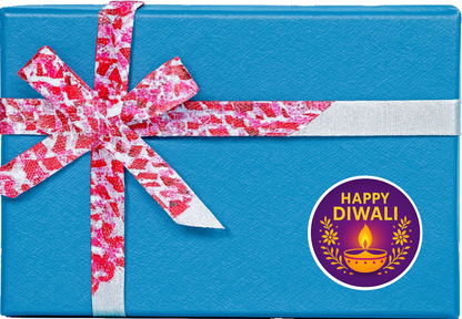 Smeeps Happy Diwali Sticker – 7.62 cm Round Festive Diya Design | Gift Box & Packaging Label | Waterproof & Durable Vinyl Decal