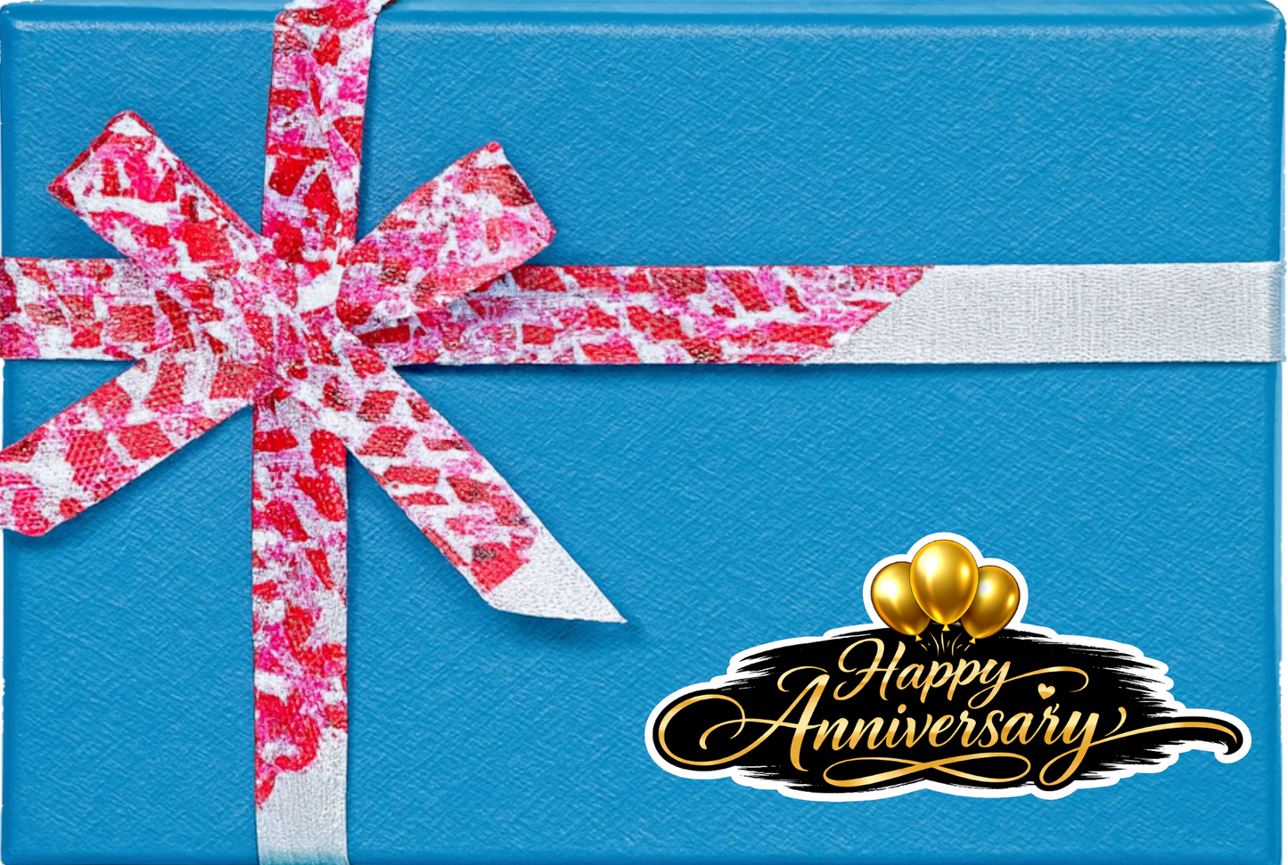 Smeeps Happy Anniversary Sticker – 10.16 × 4.32 cm (4 × 1.7 Inch) Premium Gold Anniversary Vinyl Sticker for Gift Boxes, Wedding Anniversary Decorations, Scrapbooks & DIY Crafts | Waterproof UV Resistant Die-Cut | Pack of 1