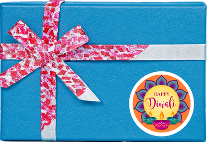 Smeeps Happy Diwali Sticker – 10.16 x 10.16 cm Round Rangoli & Diya Design | Festive Deepavali Décor Decal | Waterproof & UV-Resistant Vinyl