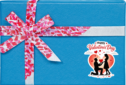 Smeeps Happy Valentine’s Day Proposal Couple Sticker – 10.16 × 9.40 cm (4 × 3.7 Inch) Premium Vinyl Decal | Romantic Kneeling Proposal Heart Design | Waterproof UV Resistant Wash Proof | Pack of 1