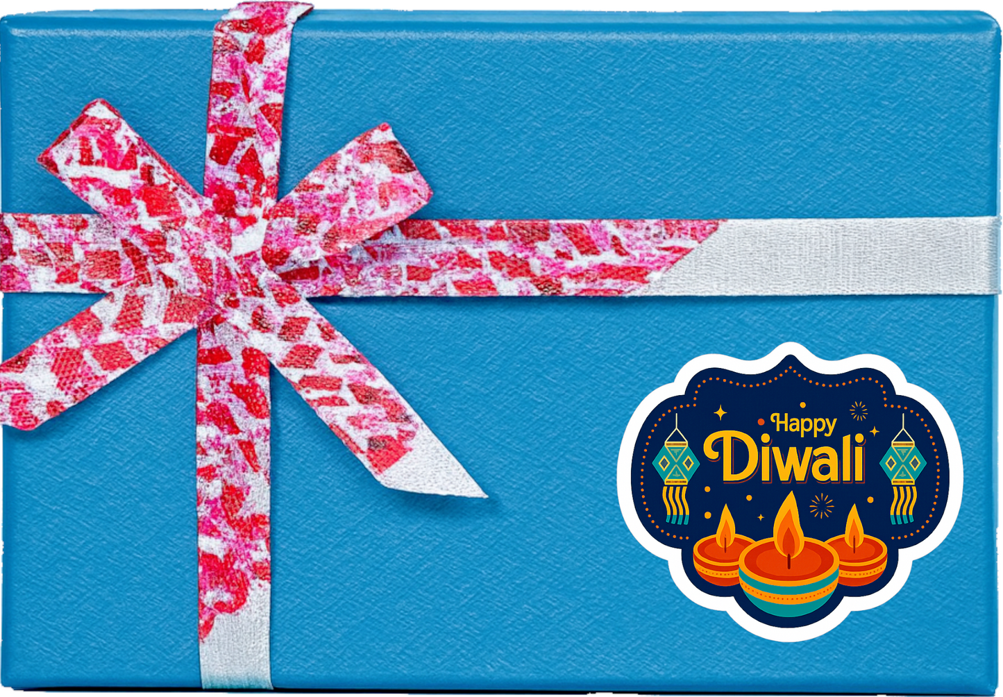 Smeeps Happy Diwali Sticker – 10.16 x 11.43 cm Festive Deepavali Décor Decal | Diya & Lantern Theme Design | Waterproof & UV-Resistant Vinyl