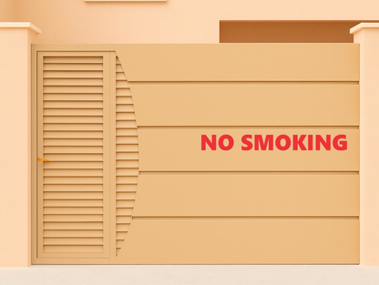 Smeeps No Smoking Sticker – 27.8 x 3 cm Safety Warning Sign | Red Bold Vinyl Decal for Offices, Shops, Parking Areas, Apartments | Waterproof & UV Resistant