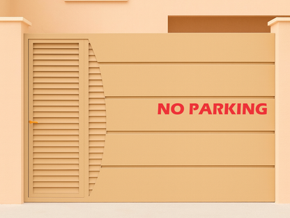 Smeeps NO PARKING Sticker – 29.2 x 3 cm Bold Red Warning Decal | Outdoor Vinyl | Waterproof & Fade-Resistant