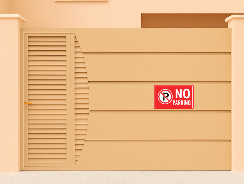 Smeeps No Parking Sticker – 20.32 x 12.2 cm Outdoor Safety Sign | Gate & Wall Warning Notice | Waterproof & Fade-Resistant Vinyl