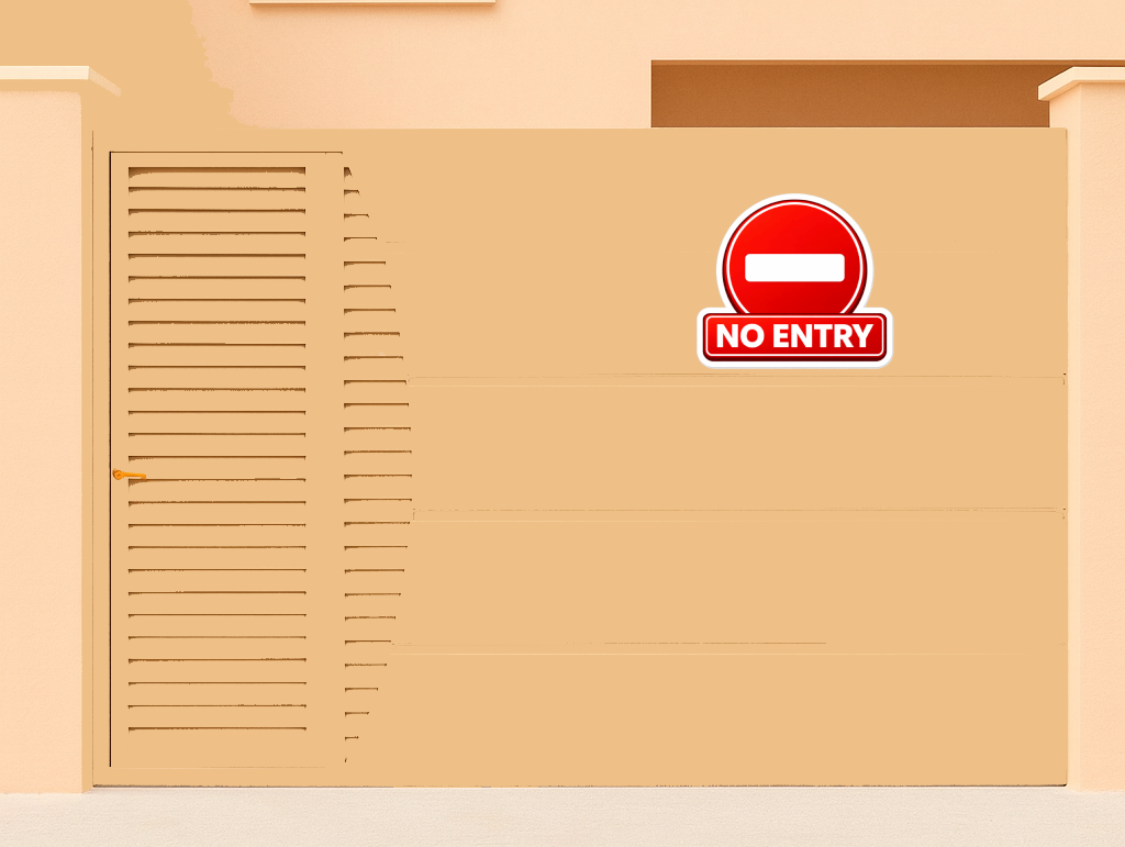 Smeeps No Entry Sign Sticker – 15.24 × 15.24 cm (6 × 6 Inch) Traffic Safety Vinyl Decal for Door & Wall | Waterproof UV Resistant Warning Sticker