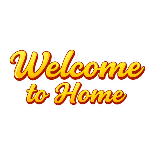 Smeeps Welcome to Home Decorative Sticker – 13.46 × 22.86 cm (4 × 9 Inch) Premium Vinyl Wall, Door & Entrance Decal | Waterproof UV Resistant Home Decor Sticker