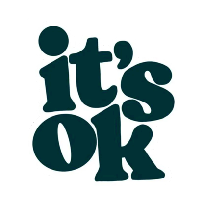 Smeeps “It’s OK” Minimal Typography Sticker – 10.16 x 9.15 cm Positive Quote Vinyl Decal | Aesthetic Motivational Design | Waterproof Car, Bike & Laptop Sticker