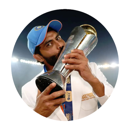 Smeeps Indian Cricket Player Celebration Sticker – 10.16 cm (4 Inch) Round Vinyl Car & Bike Decal | Waterproof UV Resistant Sports Fan Sticker