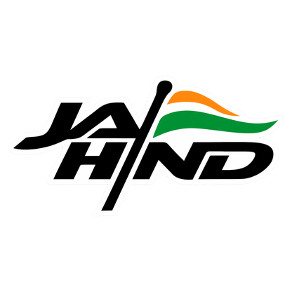 Smeeps JAI HIND Sticker – 12.45 × 6.35 cm (4.9 × 2.5 Inch) Premium Vinyl Decal | Indian Tricolor Patriotic Design | Waterproof UV Resistant Wash Proof | Pack of 1