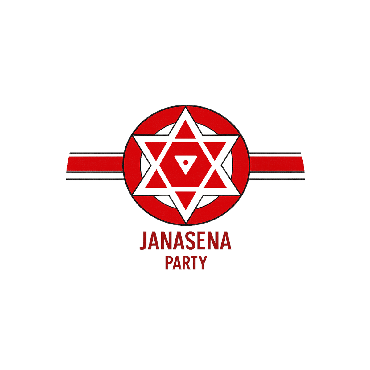 Smeeps Janasena Party Logo Round Sticker – 10.16 cm (4 Inch) Car & Bike Vinyl Decal | Waterproof UV Resistant Political Sticker