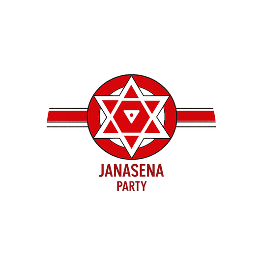 Smeeps Janasena Party Logo Round Sticker – 10.16 cm (4 Inch) Car & Bike Vinyl Decal | Waterproof UV Resistant Political Sticker