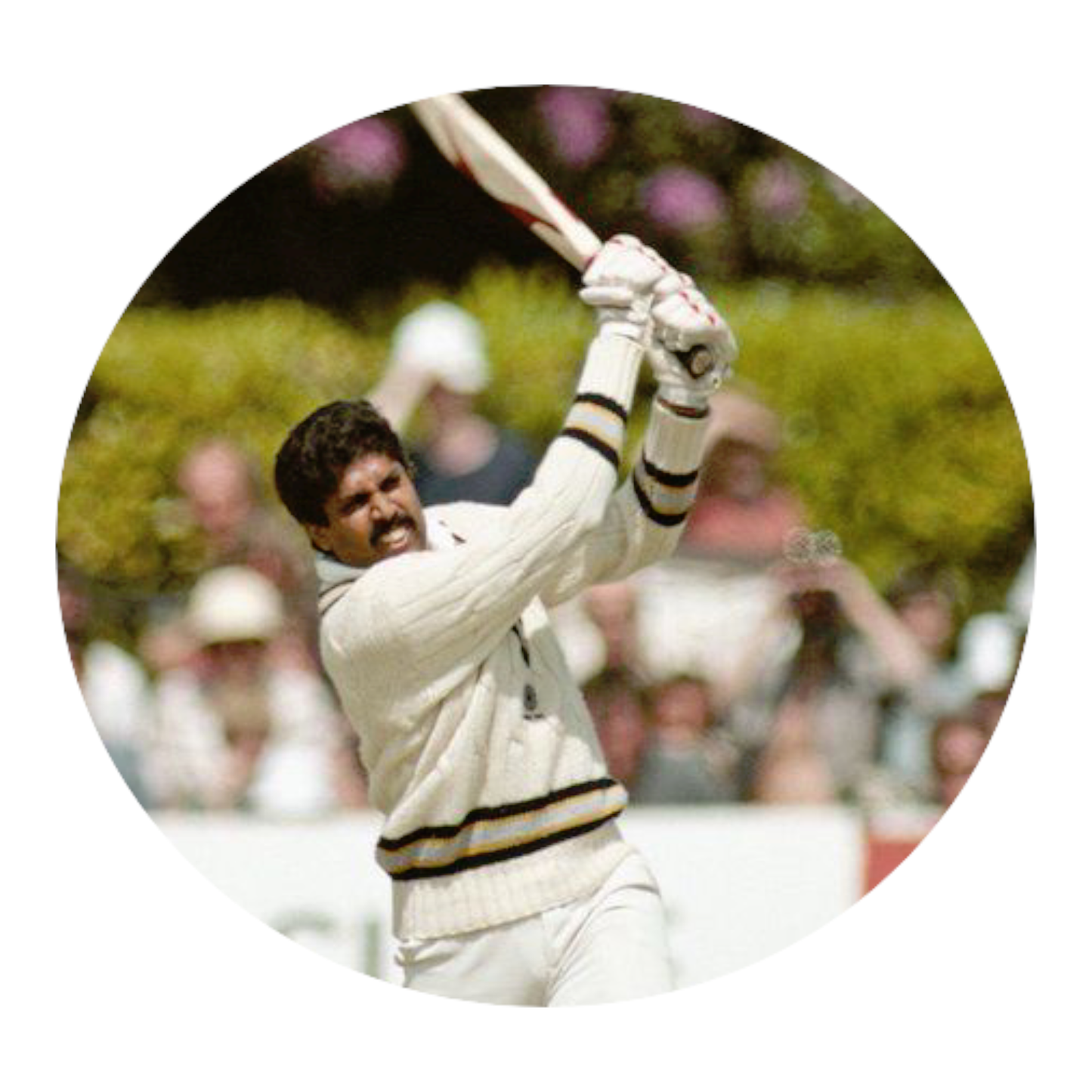 Smeeps Kapil Dev Classic Batting Sticker – 10.16 cm (4 Inch) Legendary Indian Cricketer Vinyl Car & Bike Decal | Waterproof UV Resistant