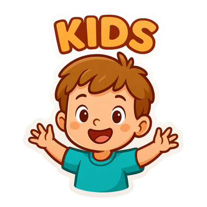 Smeeps Kids Cartoon Sticker – Cute Boy Illustration | 10.42 x 8.89 cm Vinyl Label | Waterproof & Durable Kids Room, Notebook & Toy Decor Sticker