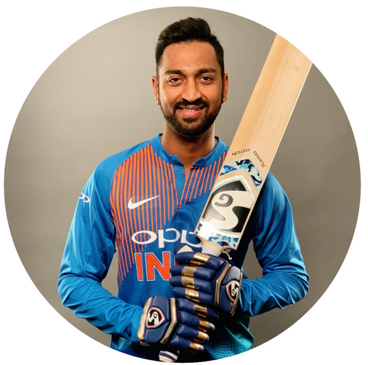 Smeeps Krunal Pandya Sticker – 10.16 cm (4 Inch) Indian Cricket Star Fan Vinyl Decal | Waterproof UV Resistant Round Car & Bike Sticker