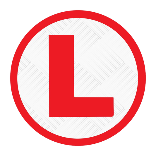 Smeeps Premium L Plate Stickers – 15.24 cm Round Vinyl for Learner Drivers | High Visibility, Waterproof & UV-Resistant for Car & Bike Use