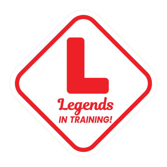 Smeeps “Legends in Training” L Plates – 15 cm Reflective Learner Driver Vinyl Stickers for Cars, Bikes & Scooters | Waterproof & Removable