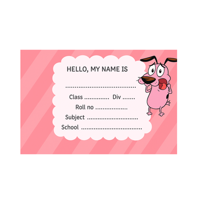 Smeeps Kids School Notebook Label Stickers – 3.5 x 2 Inches Name Labels | Cute Cartoon Theme | Pack of 10 Waterproof Stickers