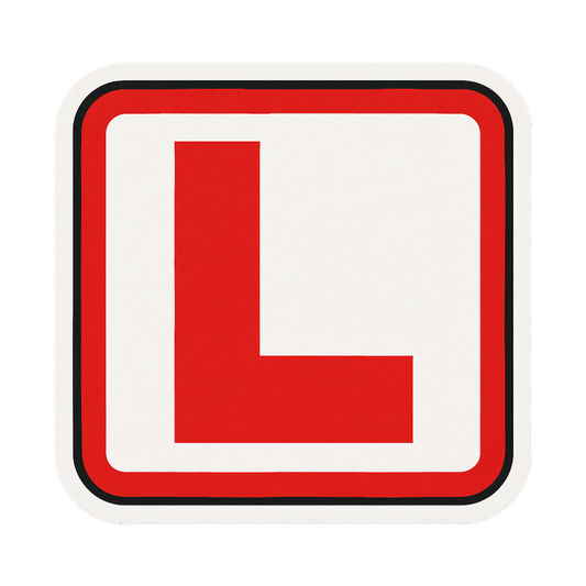 Smeeps “L” Learning License Sticker for Car – Bold Red L Sign – 11 x 13 cm | Waterproof & Easy to Apply for Learner Drivers